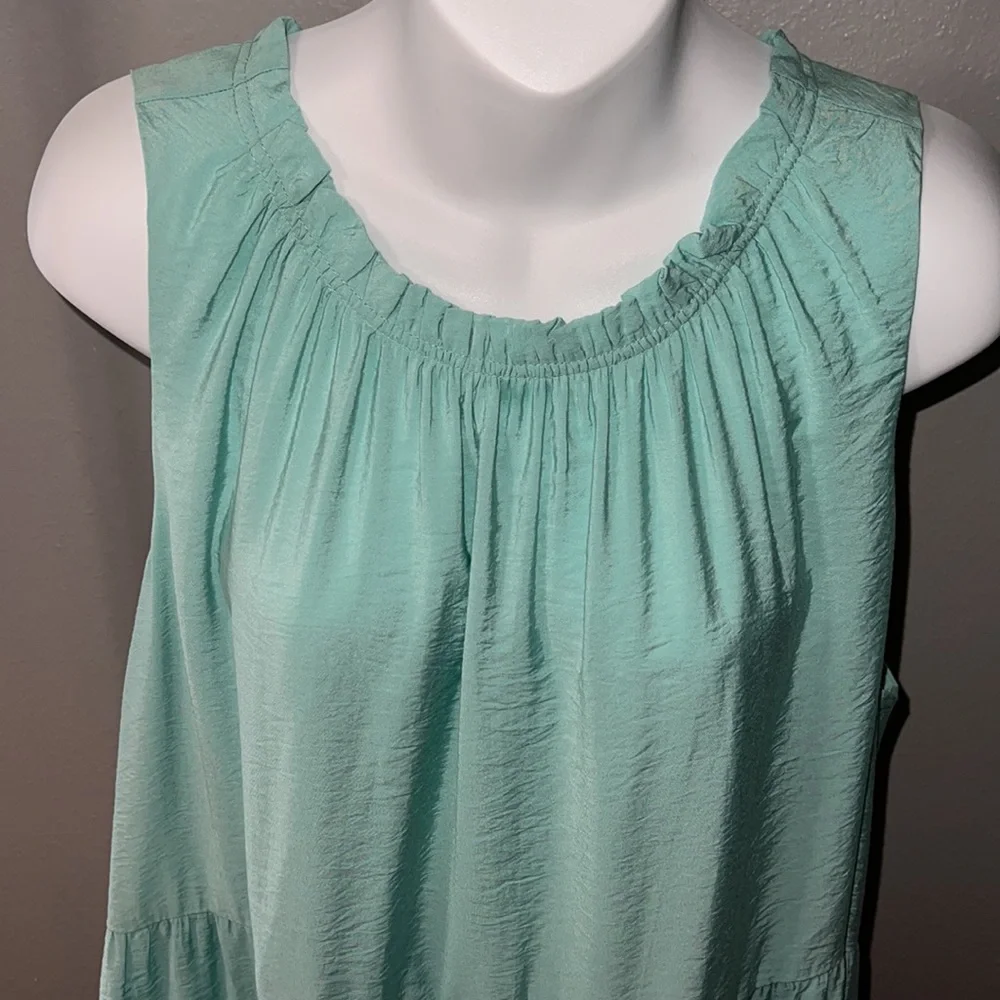 -*NEW* LOFT Mint Green Tiered Dress Size XL - Picture 4 of 8
